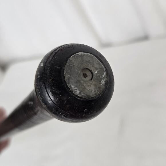 Antique Leather Wrapped Walking Cane Plantation Swagger Stick Black 35.5" - Picture 6 of 11